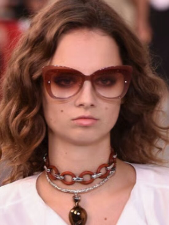 Chloe CE175S 749 Cat Eye Sunglasses Peach Brown Pink Gradient 63mm Gold main image 9